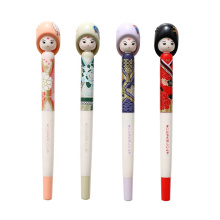 4pcs / set kawaii mignon gel stylo andstal matryoshka poupée grande capacité gel stylo pour les écoliers écrivant